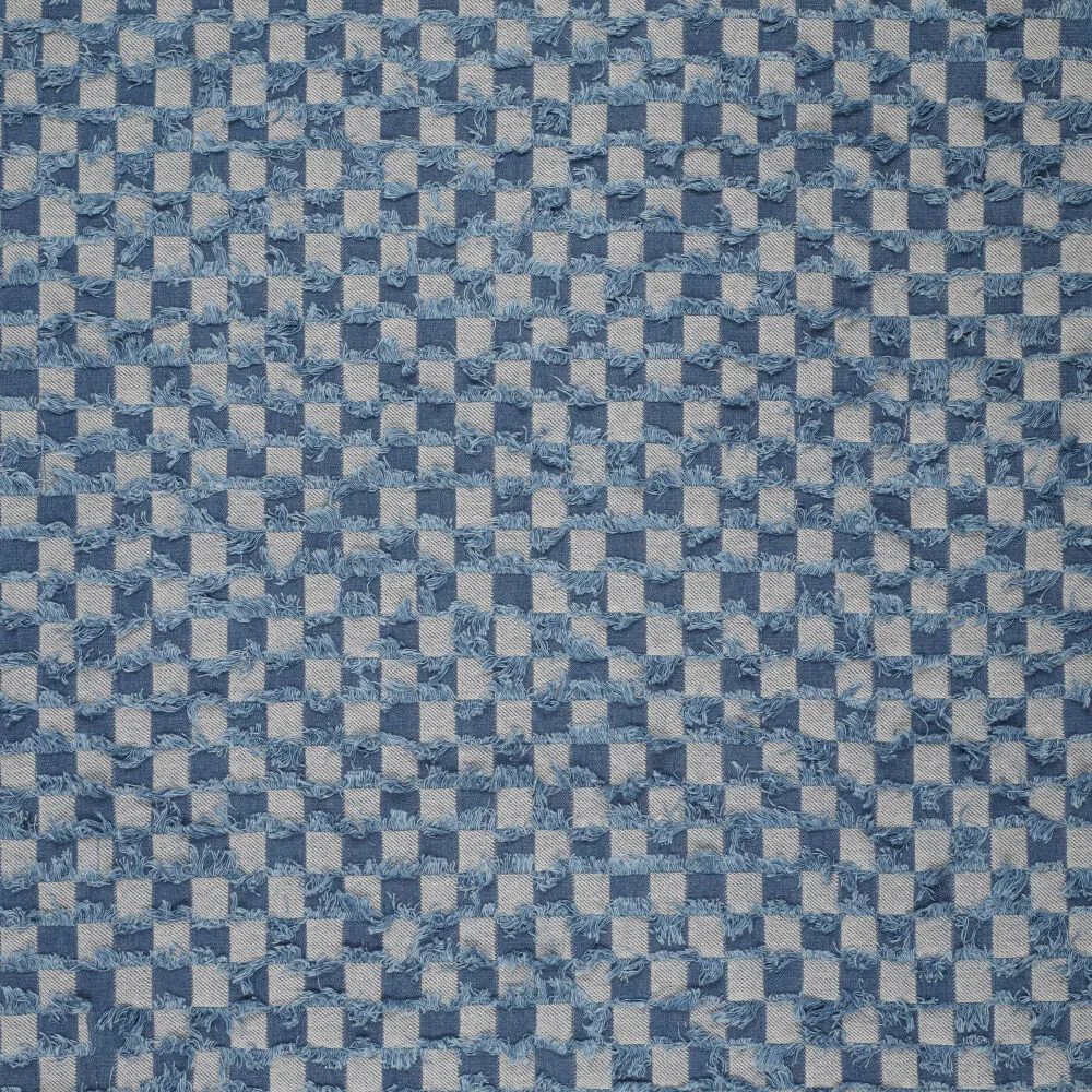 90050 10 OZ Denim Check Jacquard