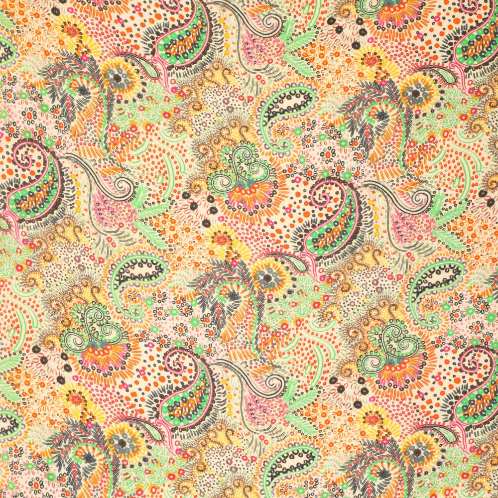 19800 Dicrispy Paisley Poplin Stretch