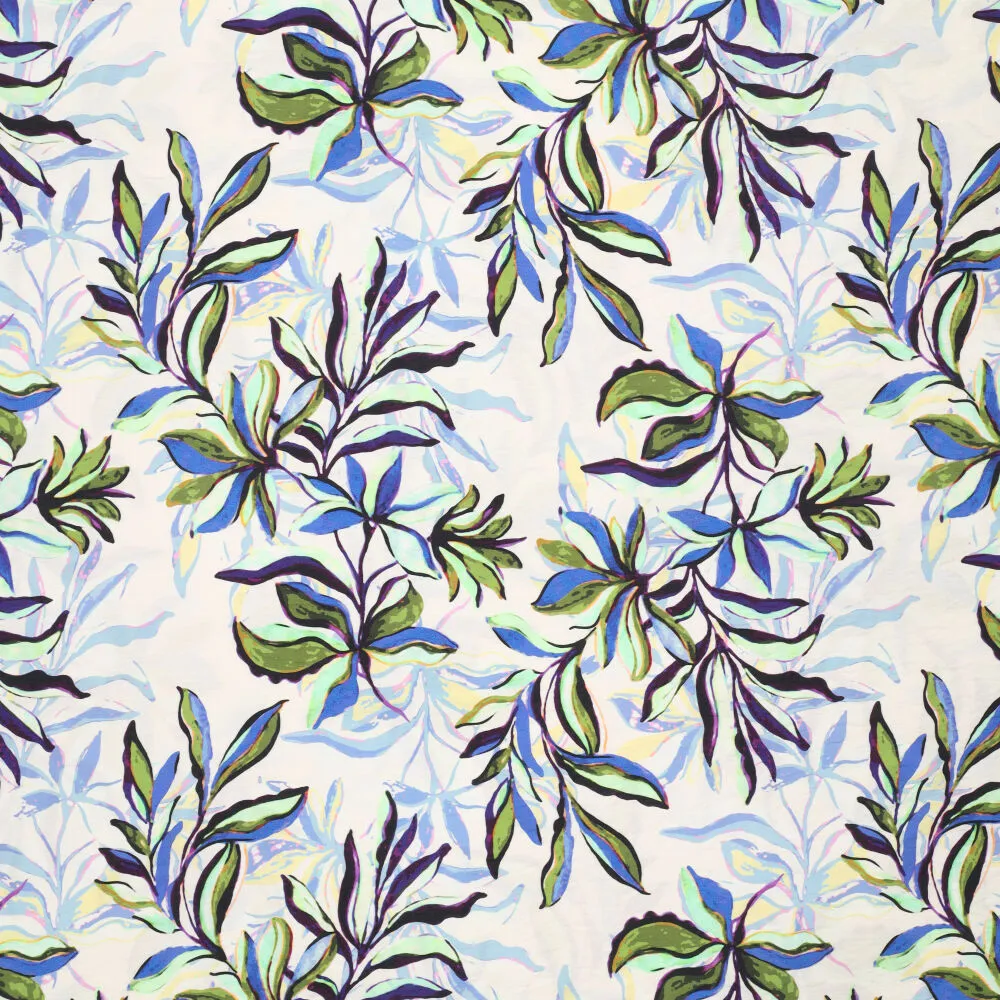 21676 Digi Magnolia Leaves Rayon