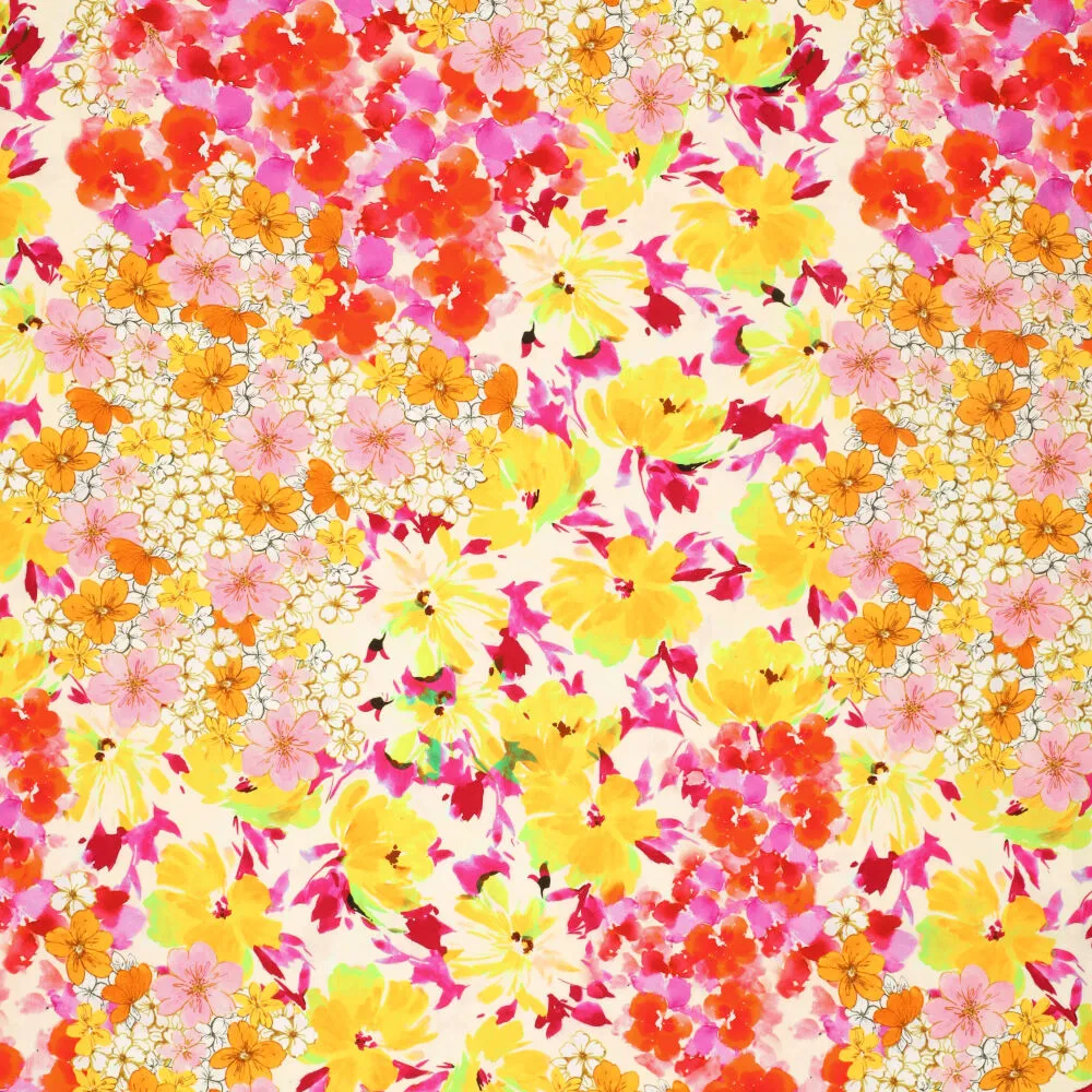 20852 Digi Flower Galore Poplin Stretch