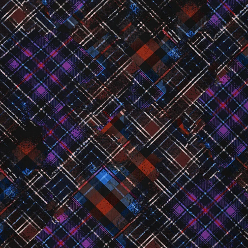 20034 Check Mix Viscose Spandex