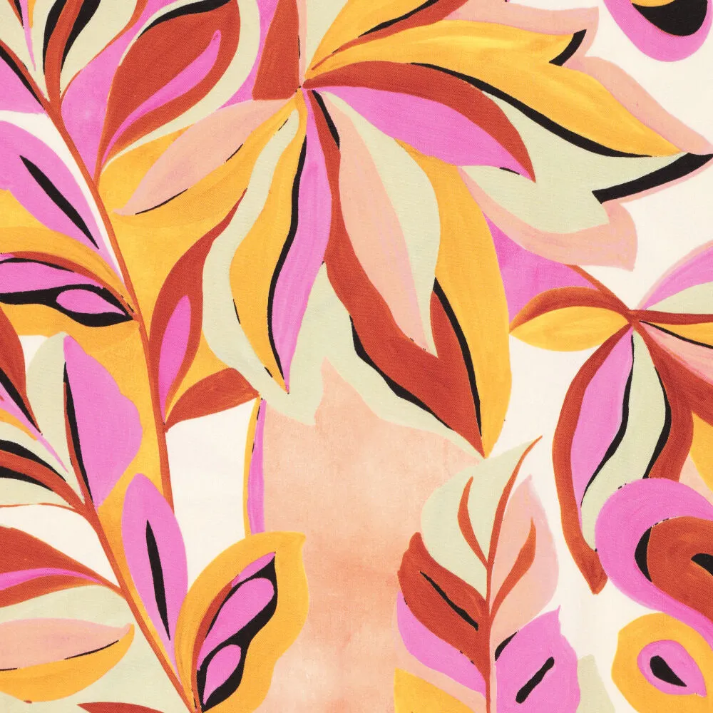 23540 Viscose Twill Paloma Flowers