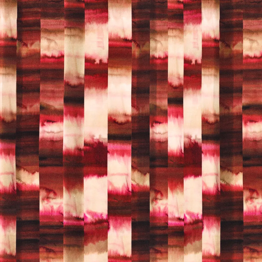 23016 Fluid Plaid Pattern Viscose Satin 