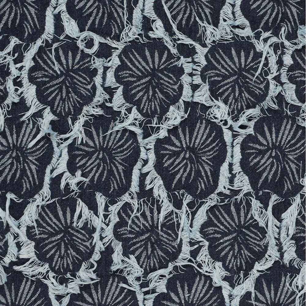 22655 Ruffia Denim Flowers