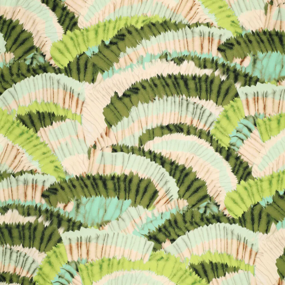 20856 Digi Palm Leave Structure Poplin Stretch