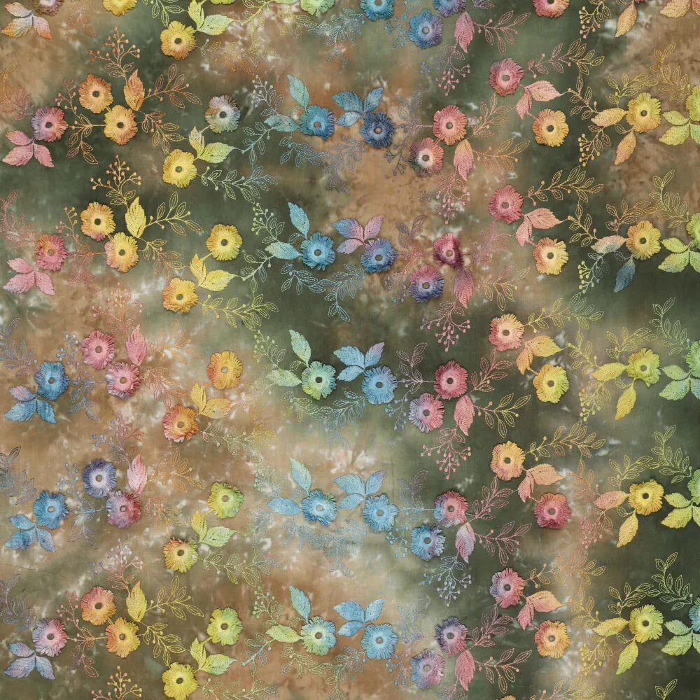 21734 Tie Dye Poppy Embroidery 21734 Tie Dye Poppy Embroidery