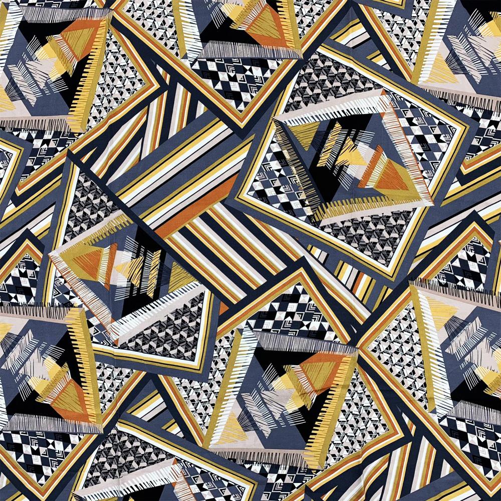 18900 Retro Patchwork Viscose Poplin