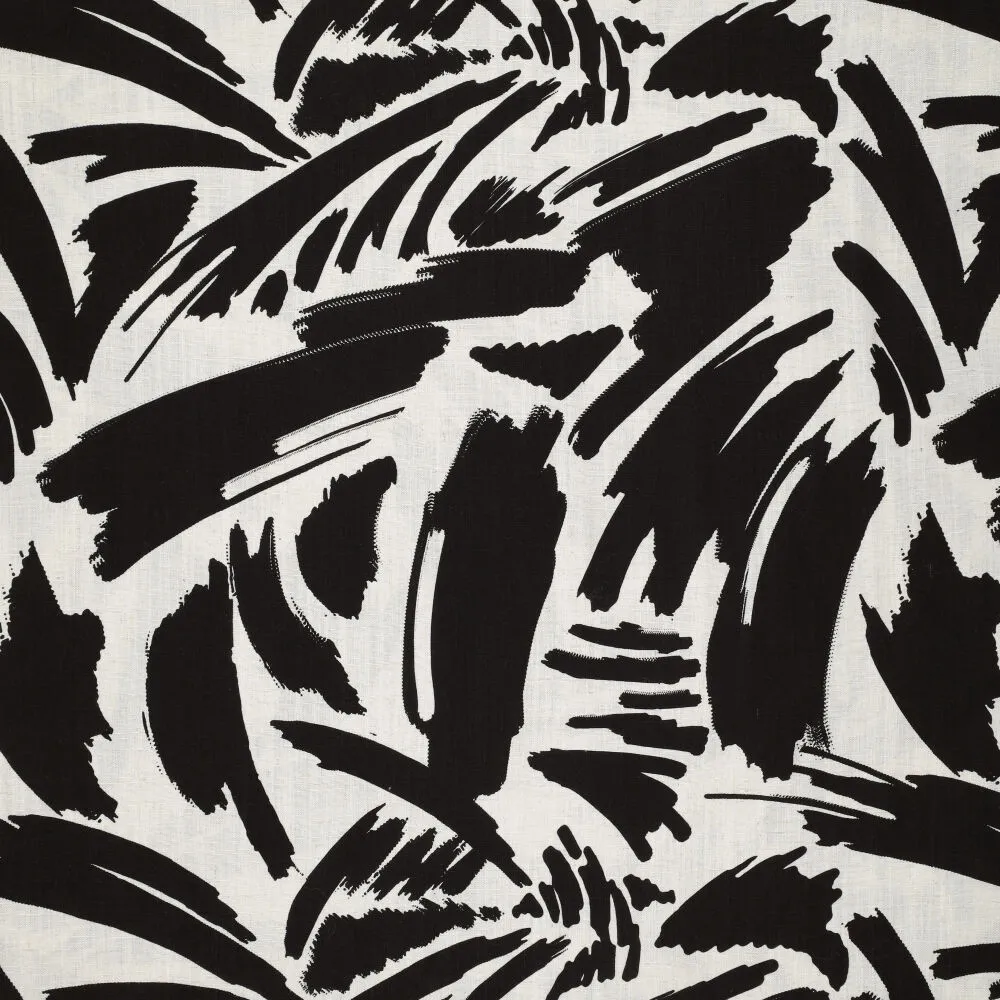 21555 Livia Black Natural Linen Slub 21555 Livia Black Natural Linen Slub