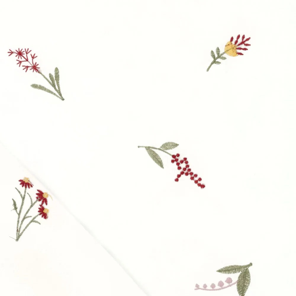 embroidery, floral, white, decorative, pattern