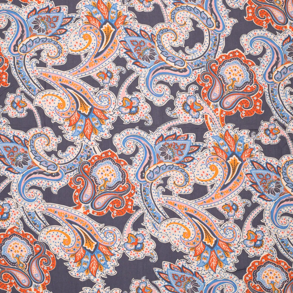 19770 Pixel Paisley Viscose Poplin