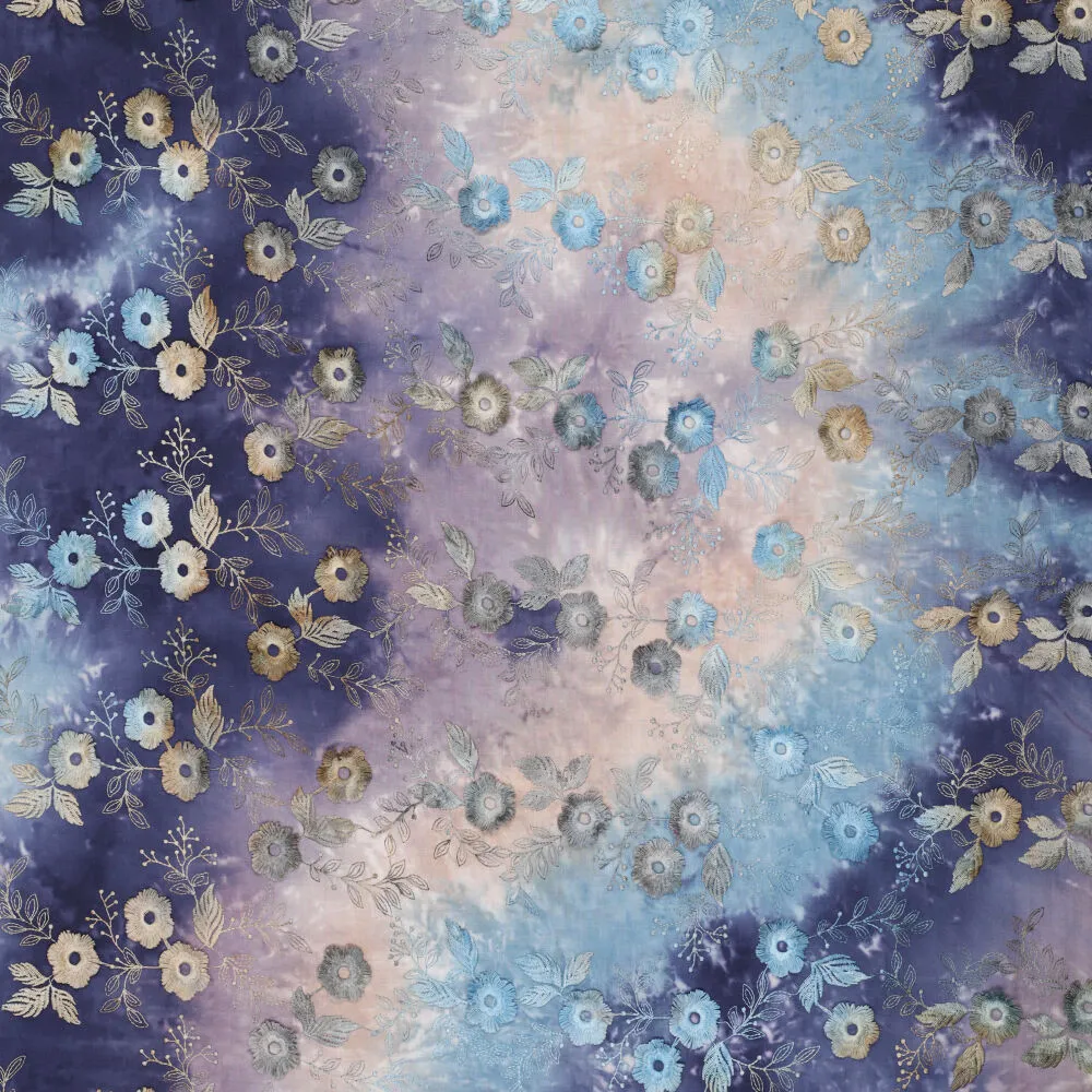 21734 Tie Dye Poppy Embroidery