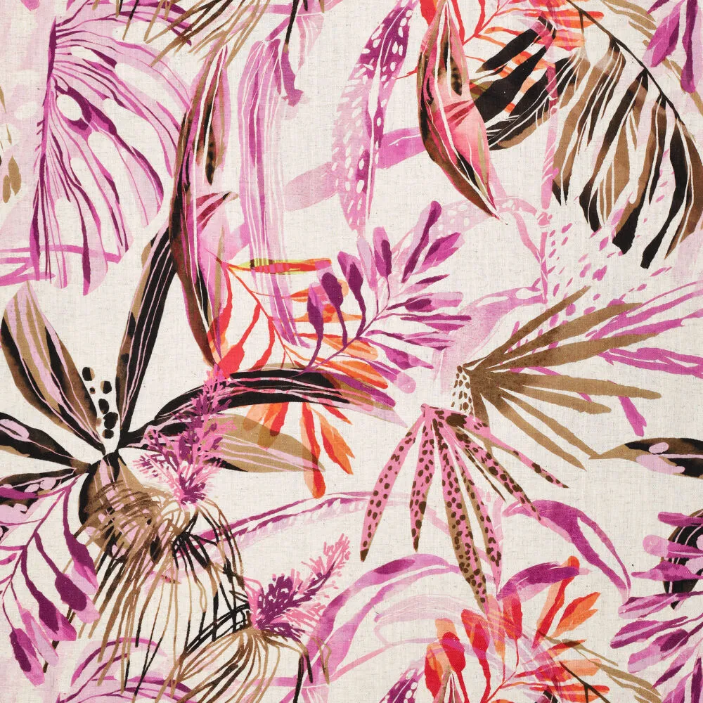 21560 Digi Mix Leaves Linen Slub 21560 Digi Mix Leaves Linen Slub