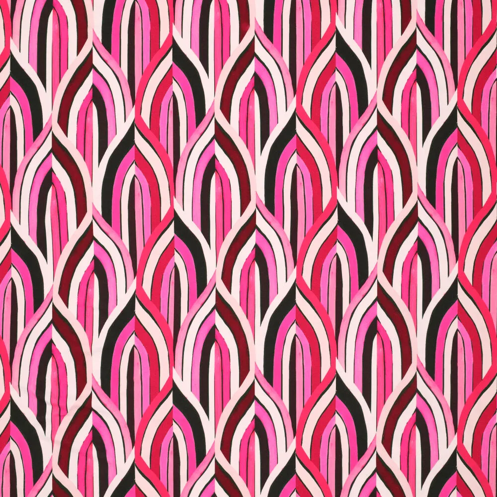 22550 Abstract Leaves Viscose Spandex