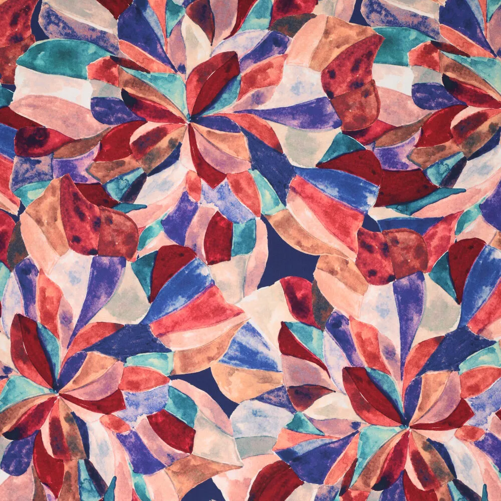 20142 Gouache Flowers Poplin Stretch