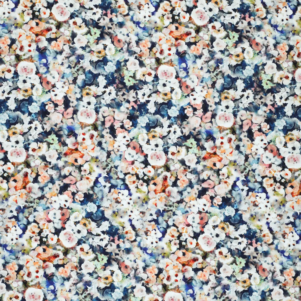 21306 Cotton Velvet Romantic Watercolour Flowers Digi