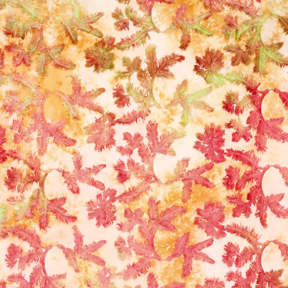 22913 Tie Dye Palmy Embroidery