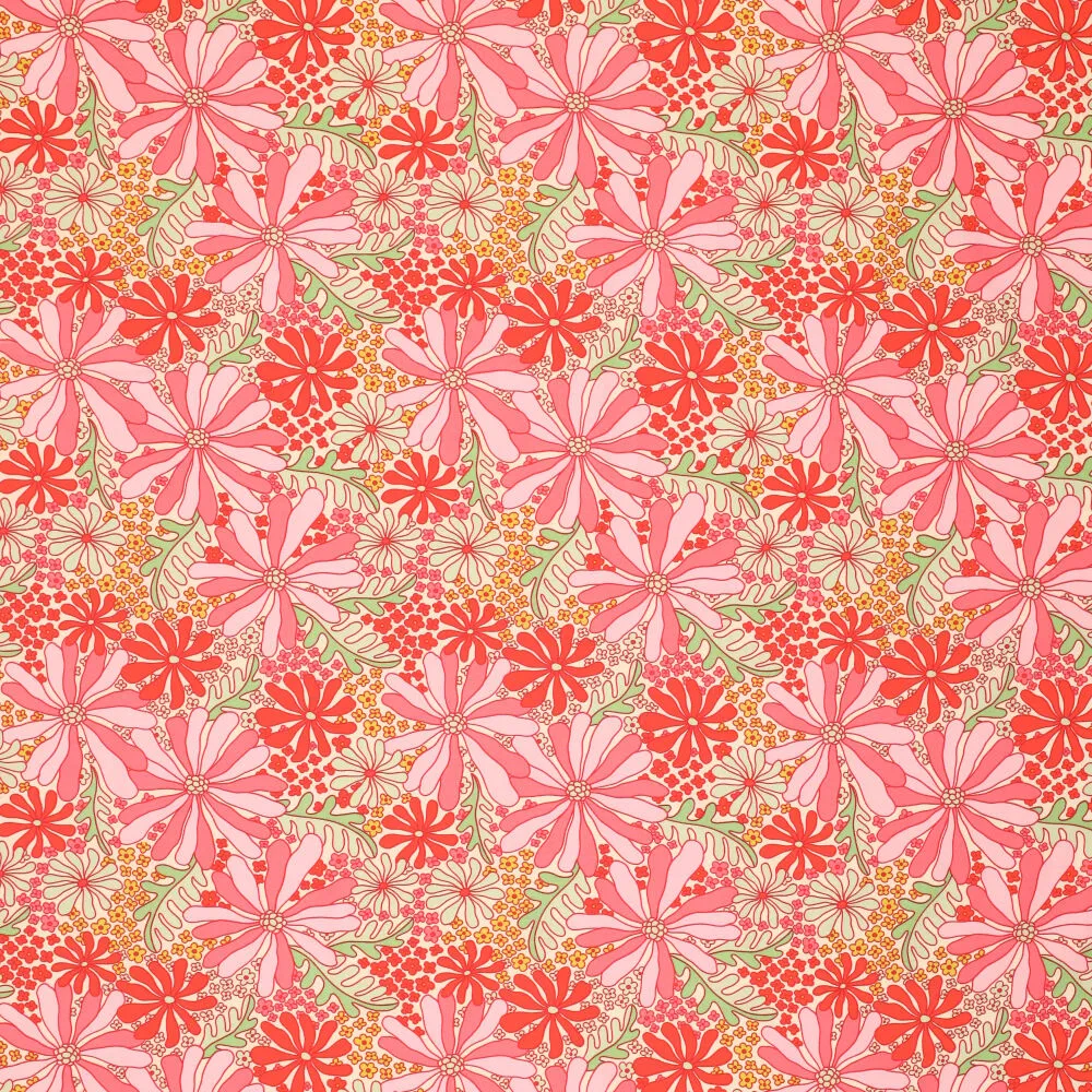 19781 Groovy Flowers Poplin Stretch