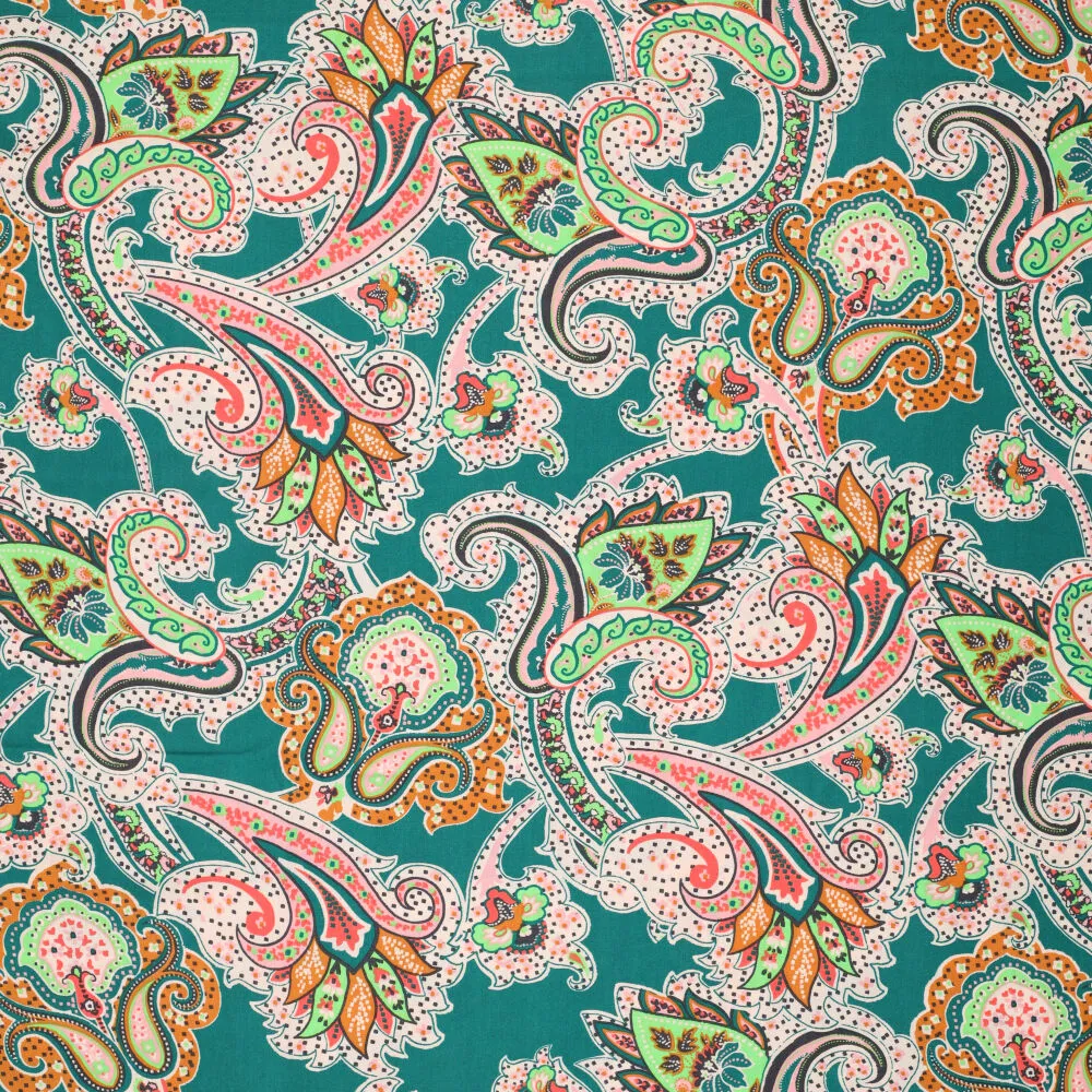 19770 Pixel Paisley Viscose Poplin