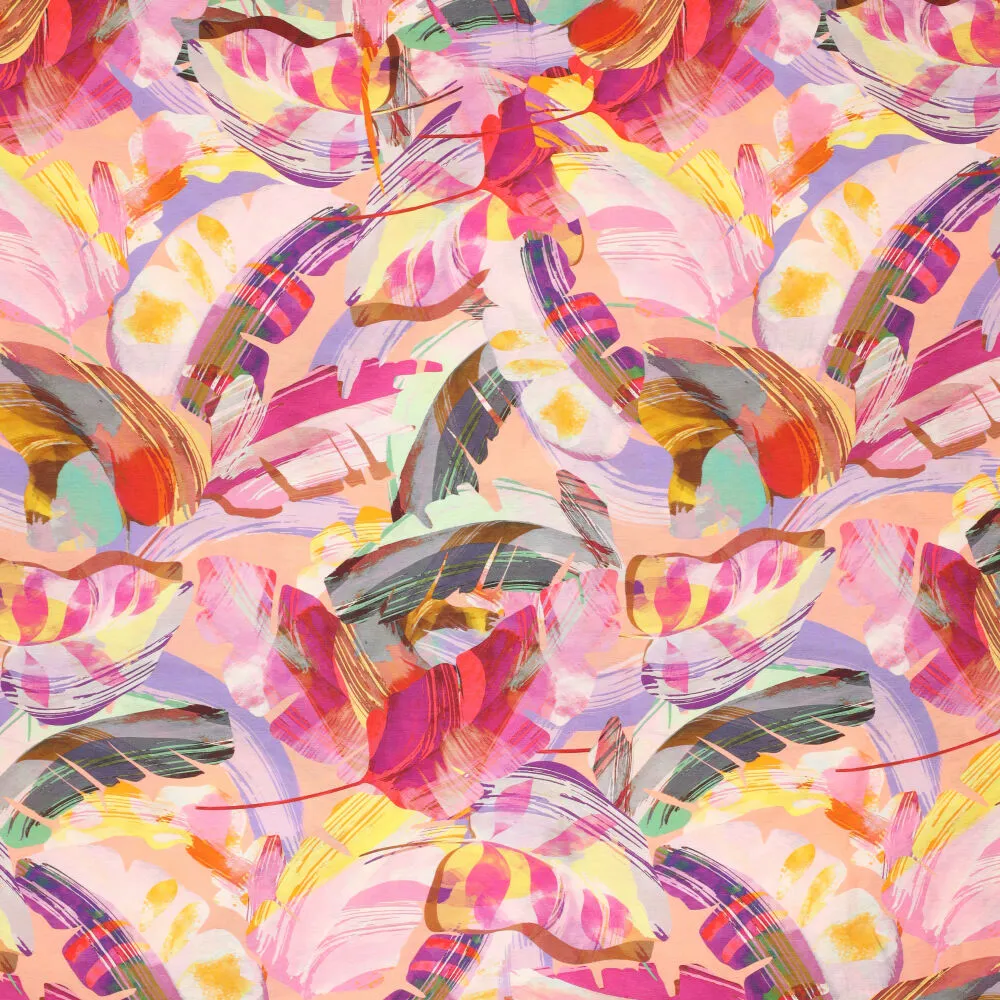 19831 Digi Paint Stroke Leaves Rayon