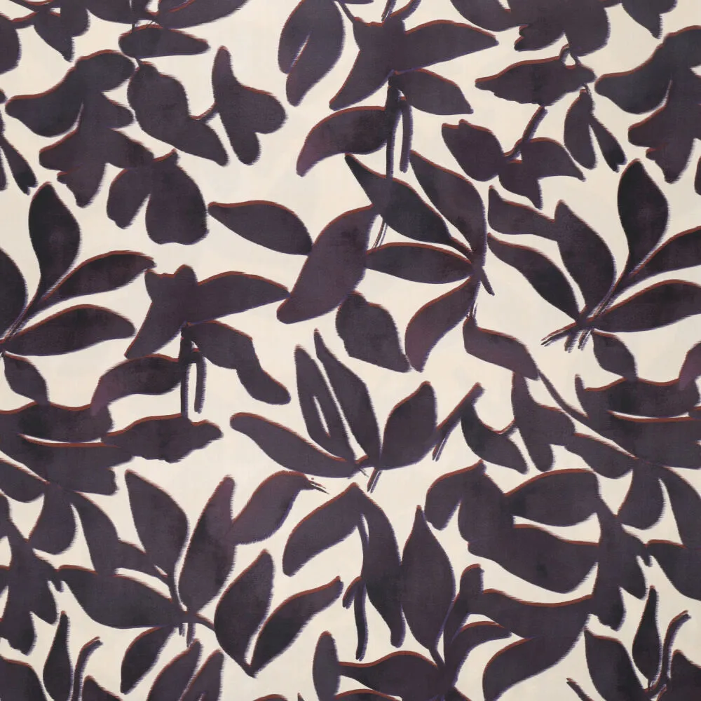 20113 Blurred Leaves Stretch Satin