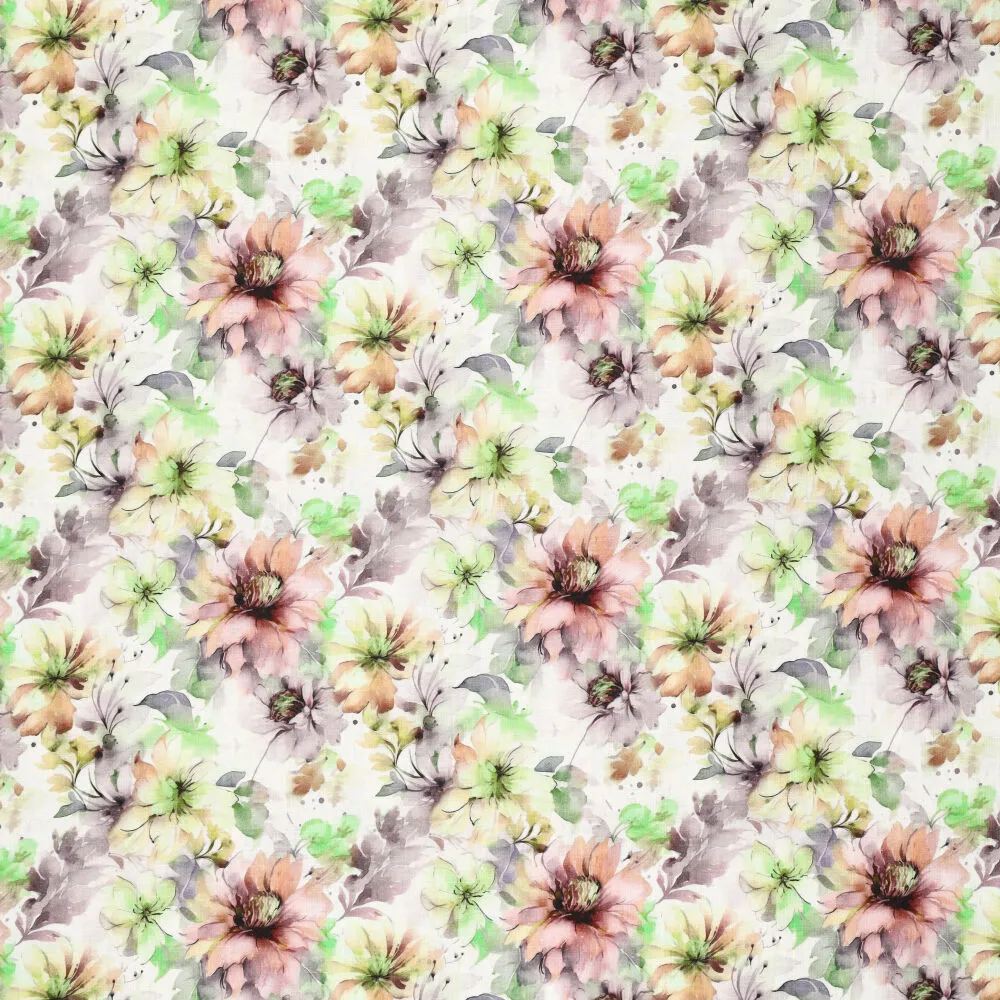 20815 Peony Roses Ramie Linen 20815 Peony Roses Ramie Linen