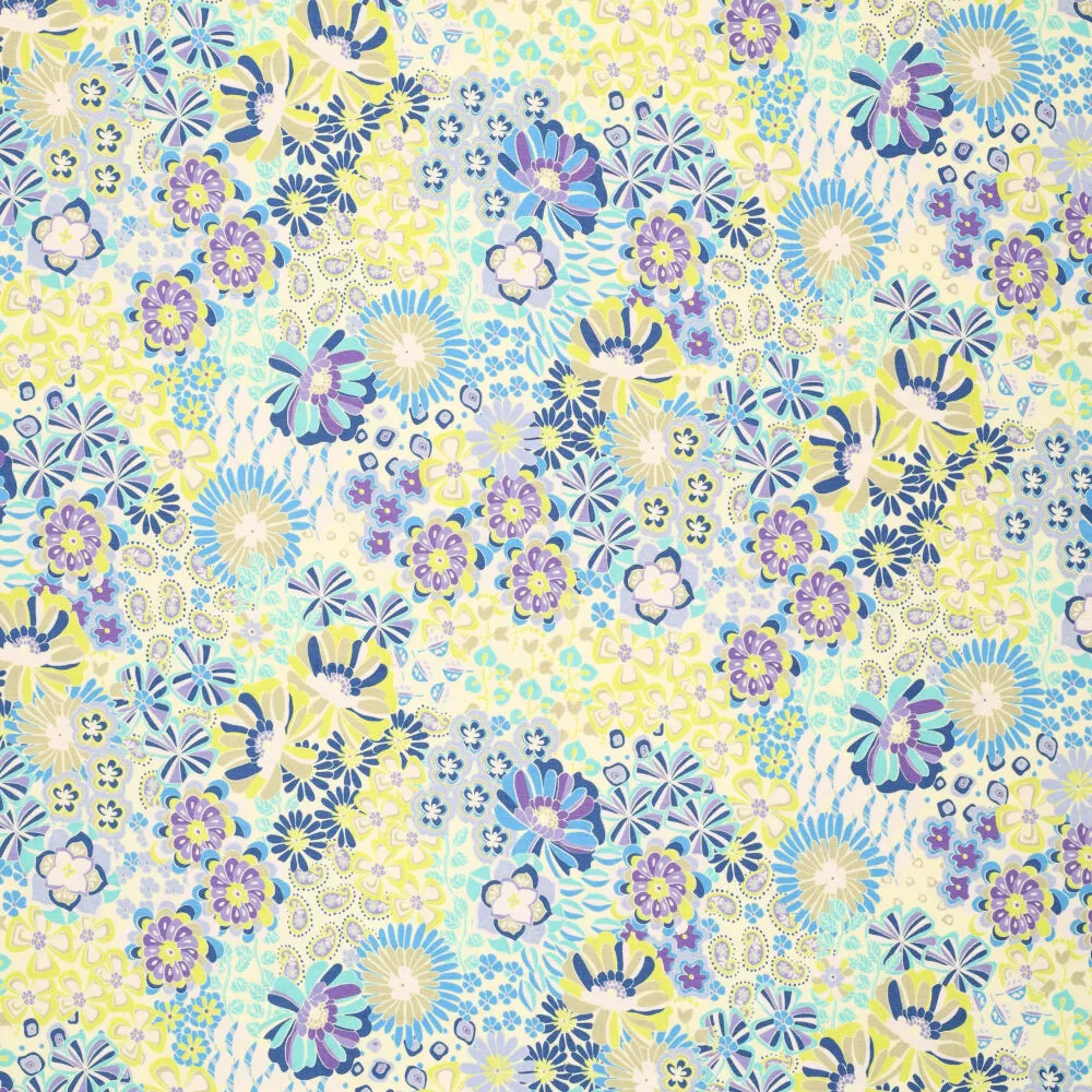 19504 Sixties Flowers Viscose Spandex