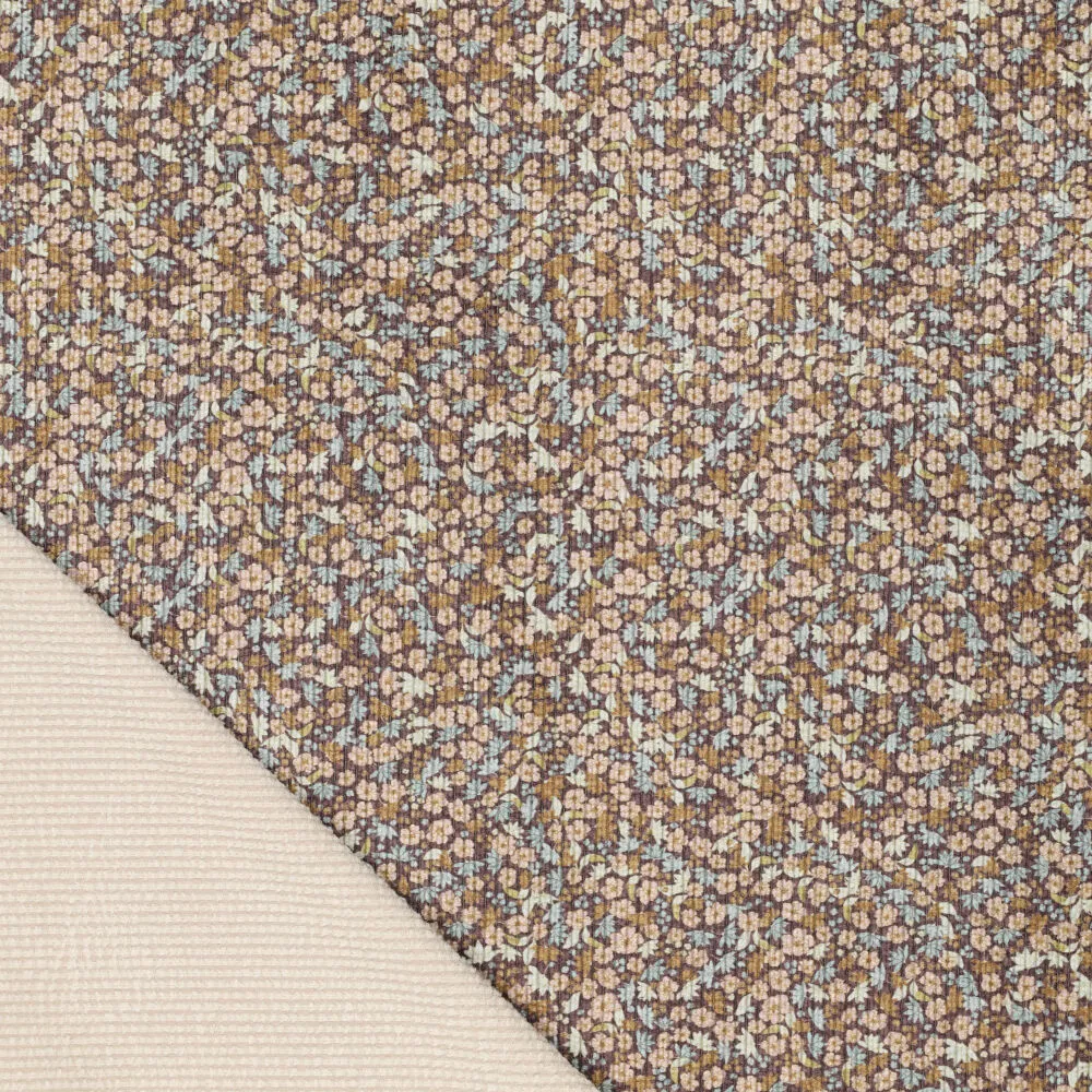 22238 Dizzy Flowers Printed Cord | Knipidee.nl - Color code: 100