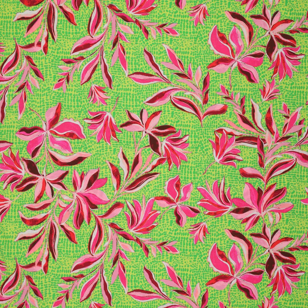 22576 Digi Flowers On Spot Poplin Stretch  22576 Digi Flowers On Spot Poplin Stretch