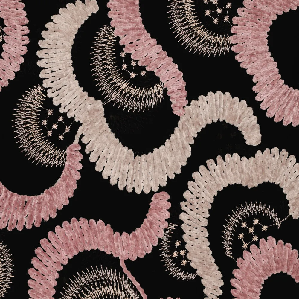 23073 Chenille Embroidery Mocia