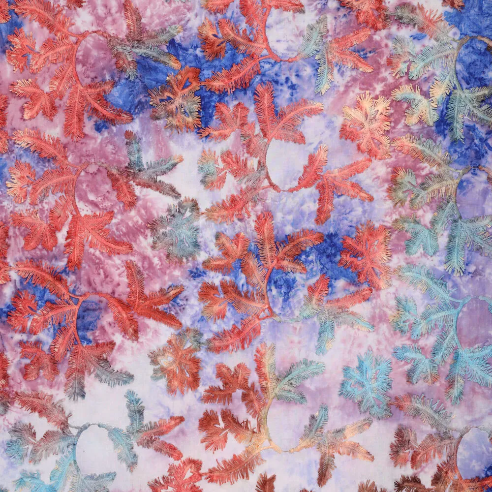 22913 Tie Dye Palmy Embroidery