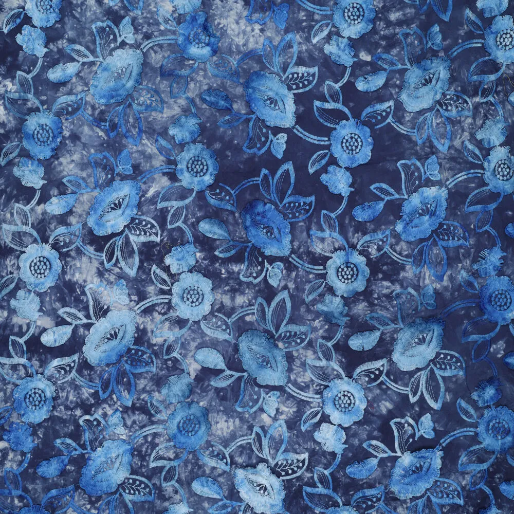 22914 Tie Dye Flora Embroidery