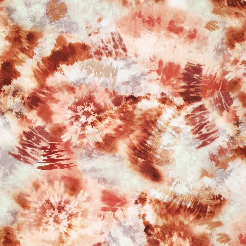 21138 Viscose Twill Messy Tie Dye