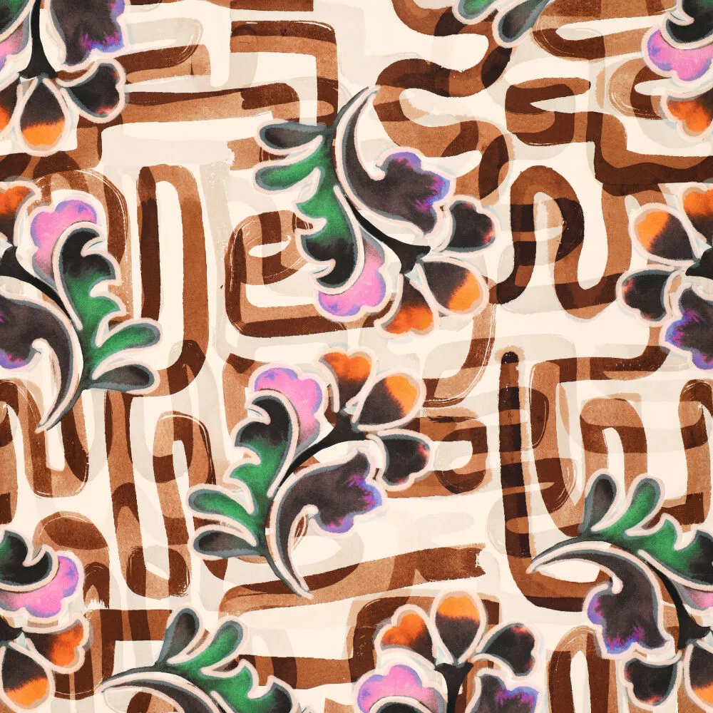 23011 Organic Lines Twill Stretch 