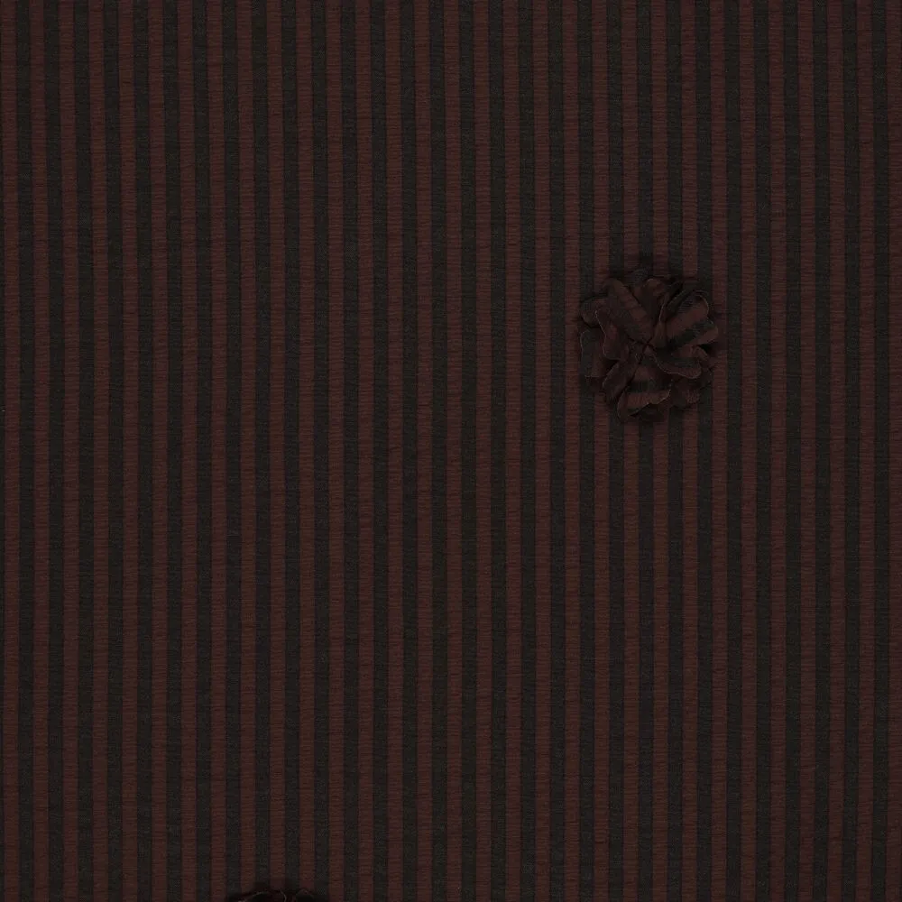 23048 Seersucker Stripe Ruffy Flower
